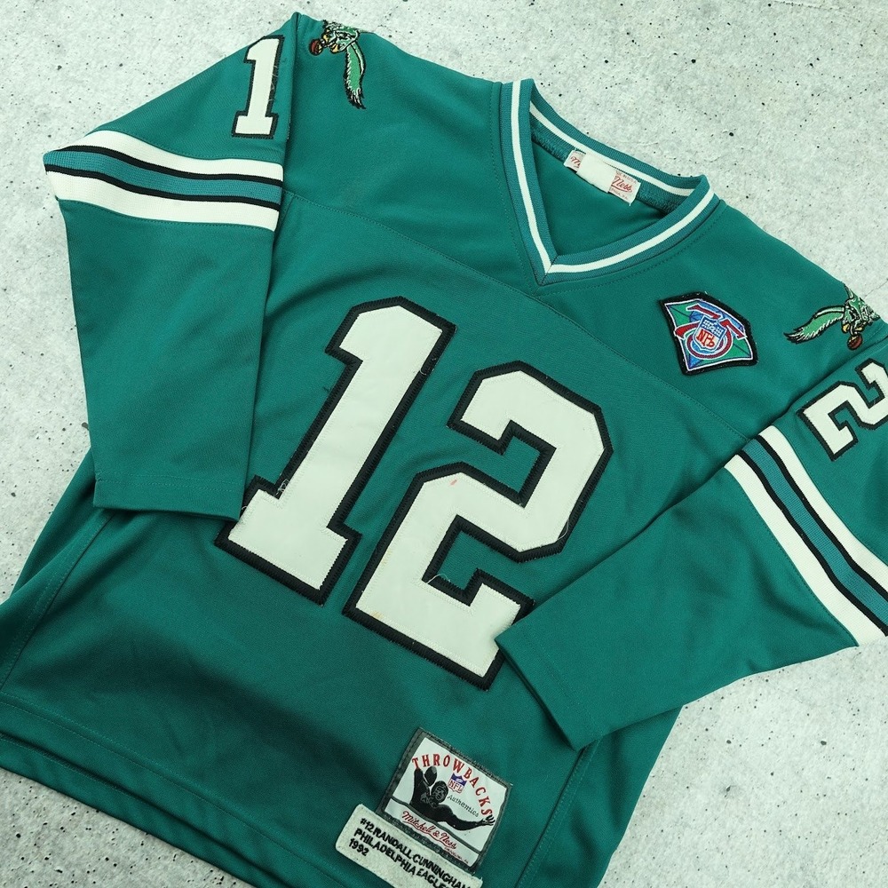 Vintage USA Mitchell & Ness Randal Cunningham Philadelphia Eagles Jersey Men XS?